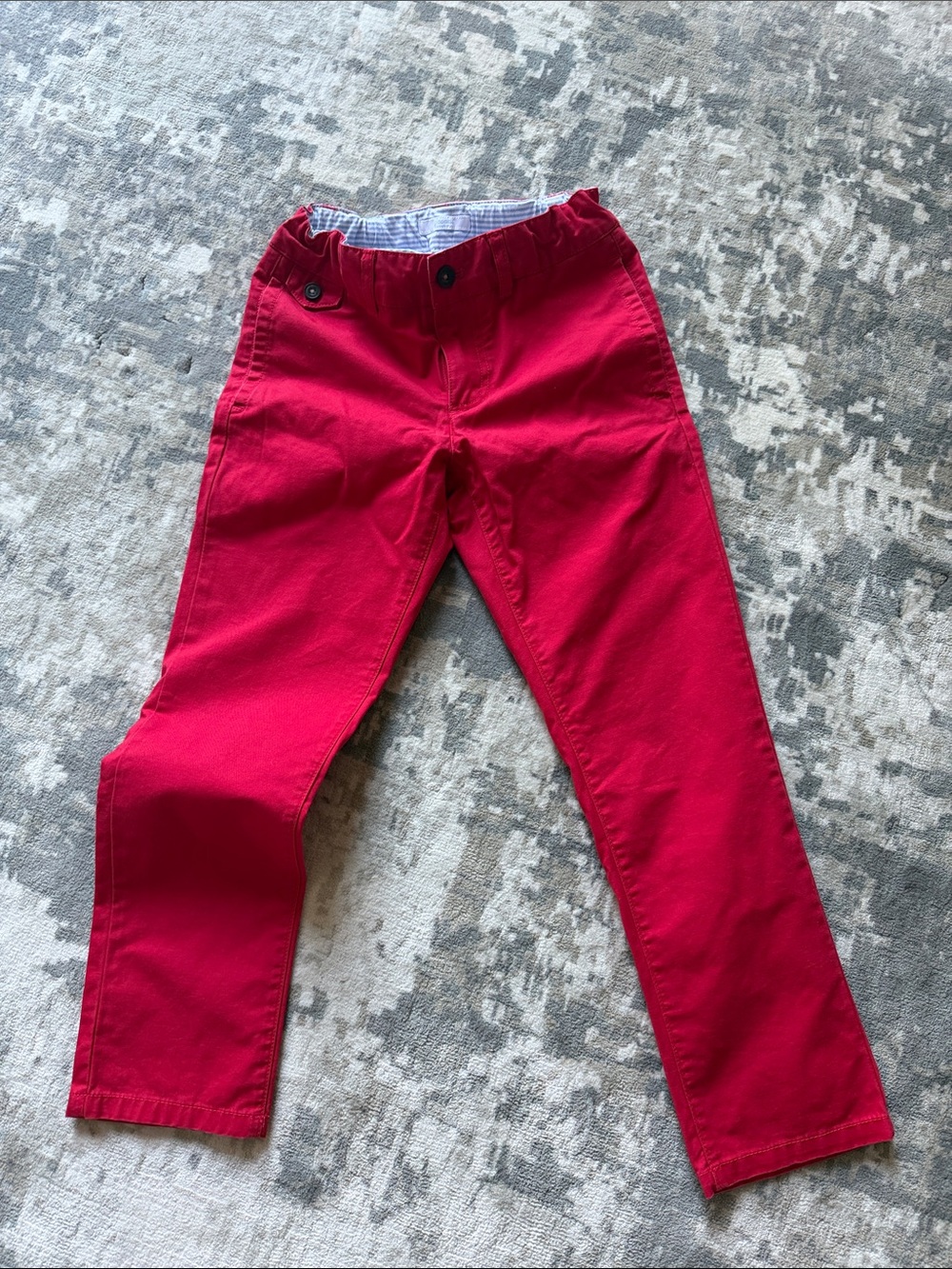 Jacadi Boy’s Red Straight-Leg Chinos, Size 7